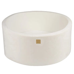 Piscina de bolas de espuma Meowbaby para niños, 90 x 40 cm, sin bolas, de terciopelo blanco supersuave certificado - Piscinas secas