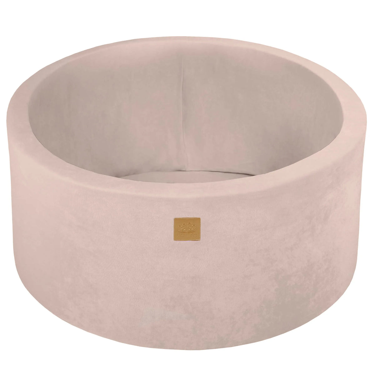 Meowbaby Bällebad aus Schaumstoff für Kinder, 90 x 40 cm, ohne Bälle, zertifizierter Samt, Ecru – Trockenbecken