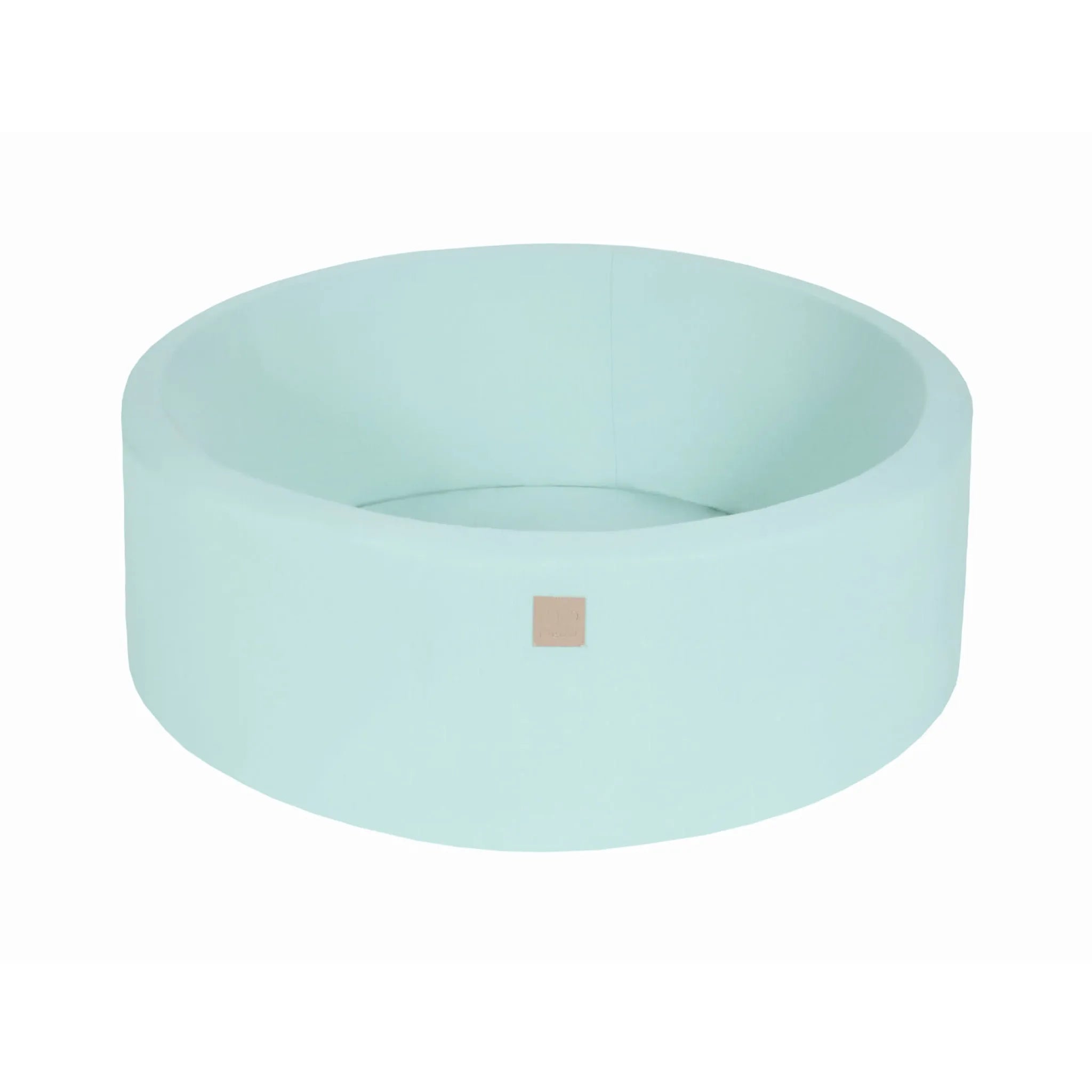 Meowbaby Bällebad für Kinder aus Schaumstoff, 90 x 40 cm, ohne Bälle, zertifizierte Baumwolle, Minze – Trockenbecken