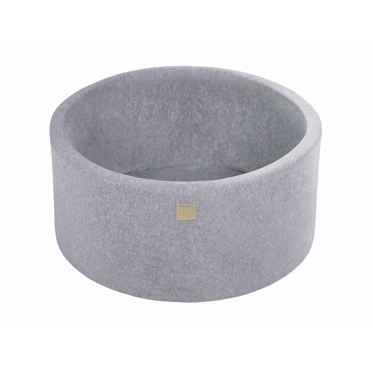 Meowbaby Bällebad für Kinder aus Schaumstoff, 90 x 40 cm, ohne Bälle, zertifizierter Samt, Hellgrau – Trockenbecken