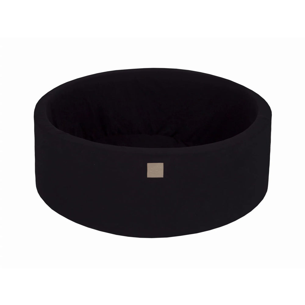 Piscina di palline in schiuma per bambini Meowbaby 90x40cm senza palline, cotone certificato, nero - Dry Pools