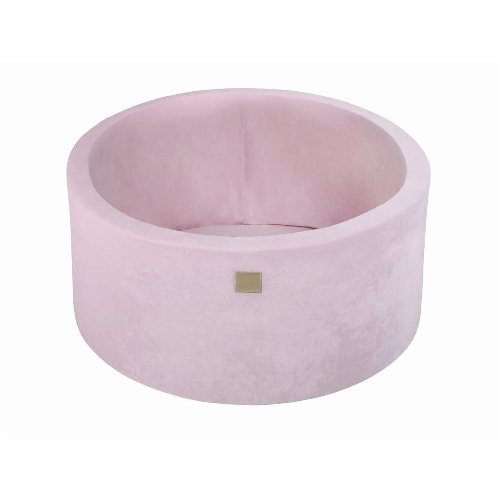 Meowbaby Children's Foam Ball Pit 90x40cm Without Balls Certified Velvet Powder Pink - Dry Pools