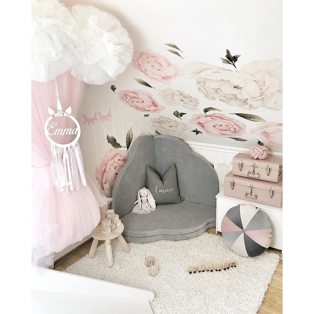 Meowbaby Children's Mat Cloud 160x160cm Folding Foam Play Certified Velvet Light Gray - Play Mats