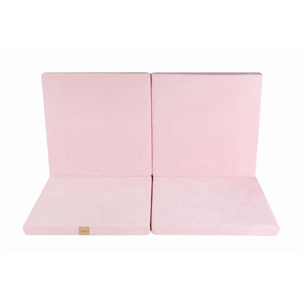 Meowbaby Children's Square 120x120cm Foam Folding Play Mat Certified Velvet Light Pink - Play