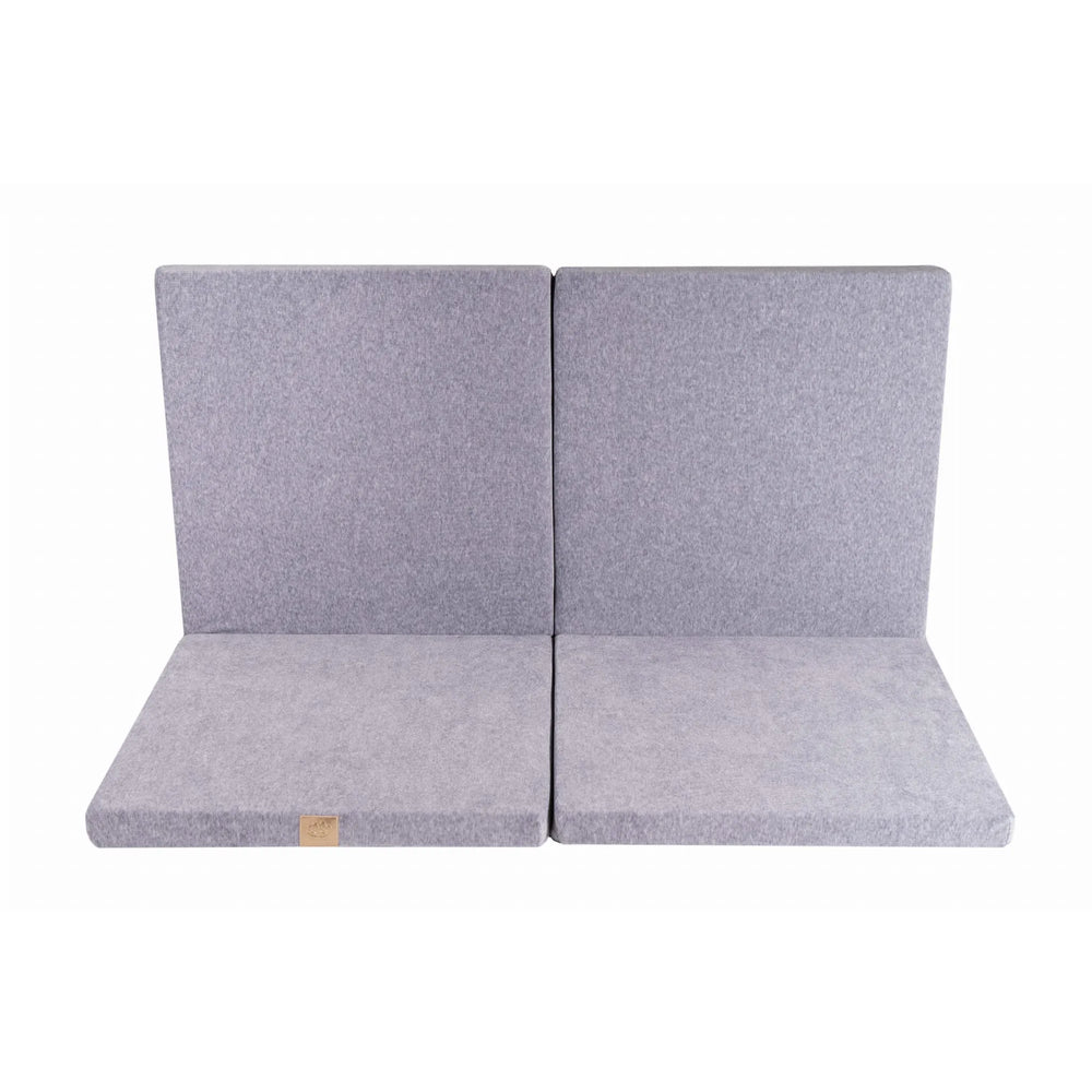 Meowbaby Children's Square 120x120cm Foam Folding Play Mat Certified Velvet Light Gray - Play