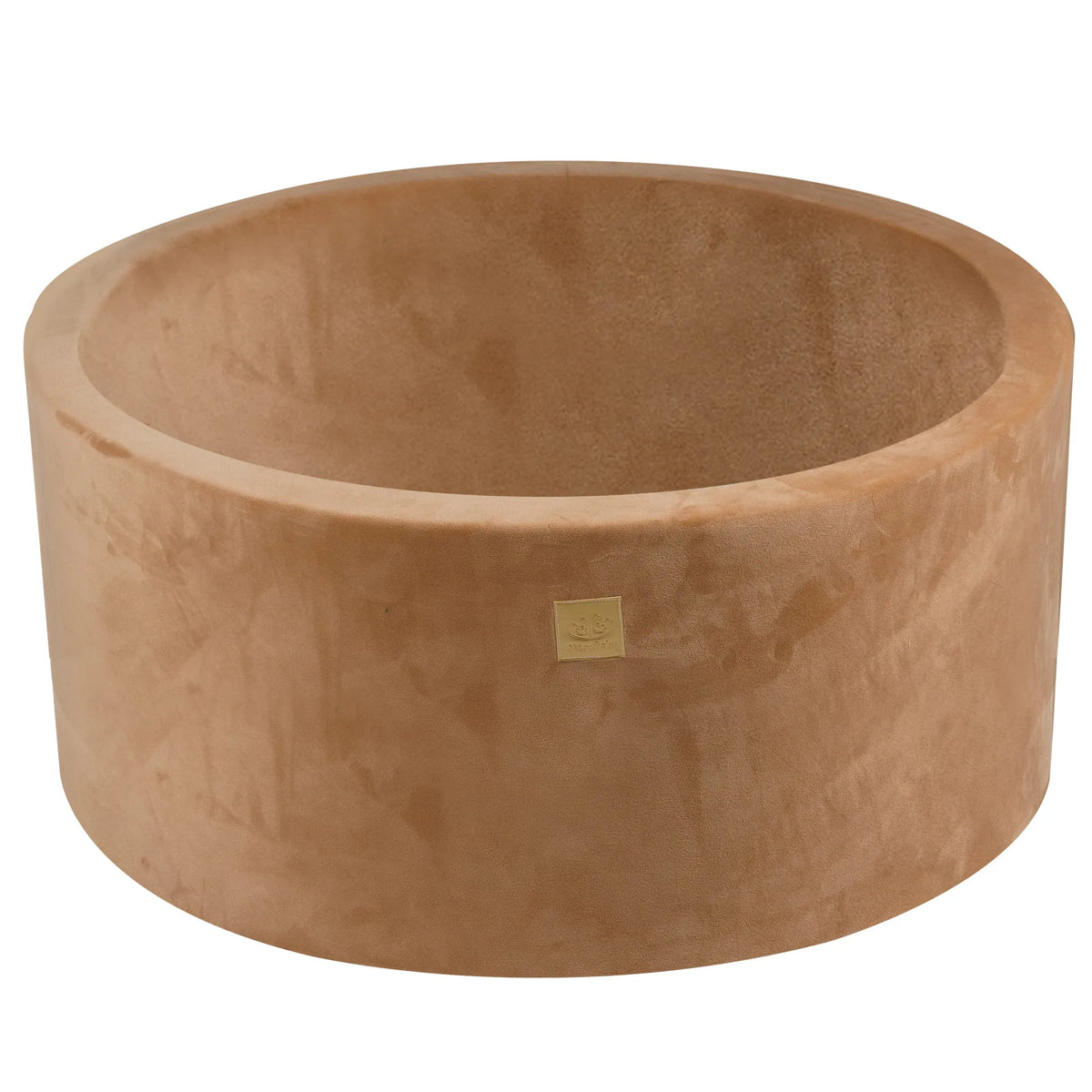 Meowbaby Detský Penový Guľový Bazén 90x40cm Bez Loptičiek Certifikovaný Super Mäkký Zamat Karamelový Suché Bazény