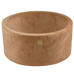 Meowbaby Detský Penový Guľový Bazén 90x40cm Bez Loptičiek Certifikovaný Super Mäkký Zamat Karamelový Suché Bazény