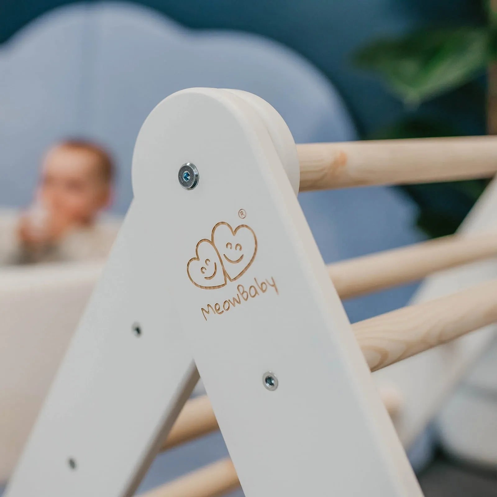 Meowbaby Pikler in legno per bambini bianco - Pikler Triangle