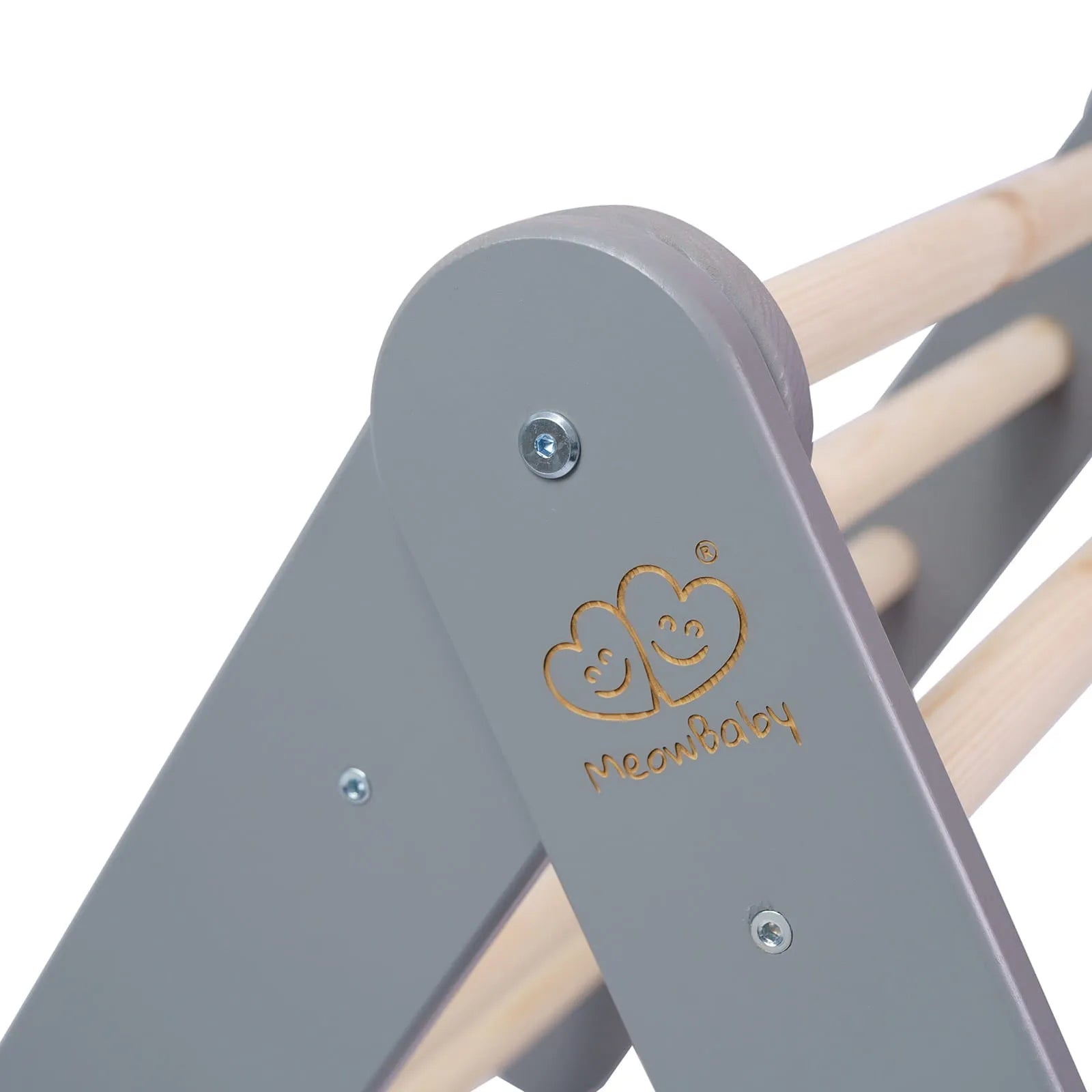 Meowbaby Wooden Pikler for Children Climbing Triangle Gray - Piklerova