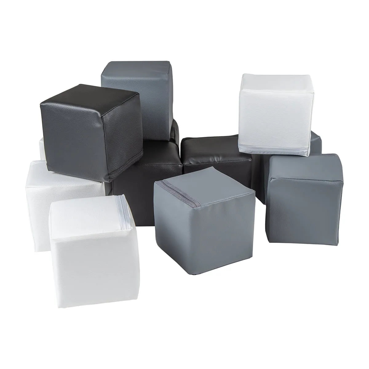 Meowbaby Soft Foam Building Blocks 15x15cm Cubes Certified White/Black/Grey - Play Sets