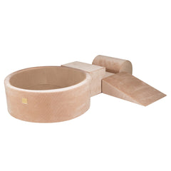 Juego de espuma Meowbaby de 3 piezas con piscina de bolas, 90 x 30 cm, 200 bolas, terciopelo certificado Manchester