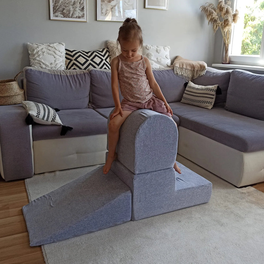 Meowbaby Set da gioco in schiuma 3 pezzi con piscina di palline 90x30 cm 200 palline in velluto certificato