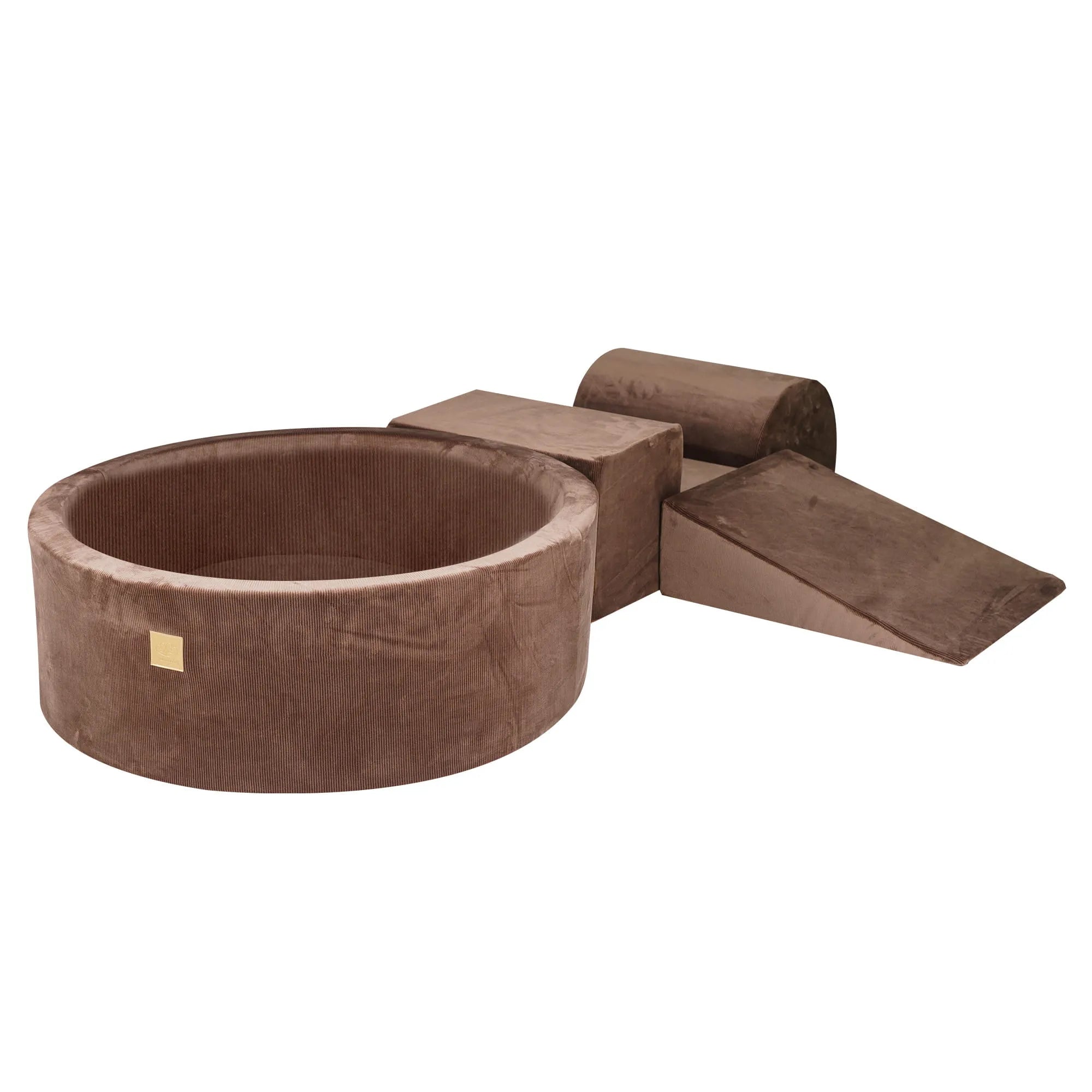 Juego de espuma Meowbaby de 3 elementos con piscina de bolas, 90 x 30 cm, 200 bolas, terciopelo certificado Manchester