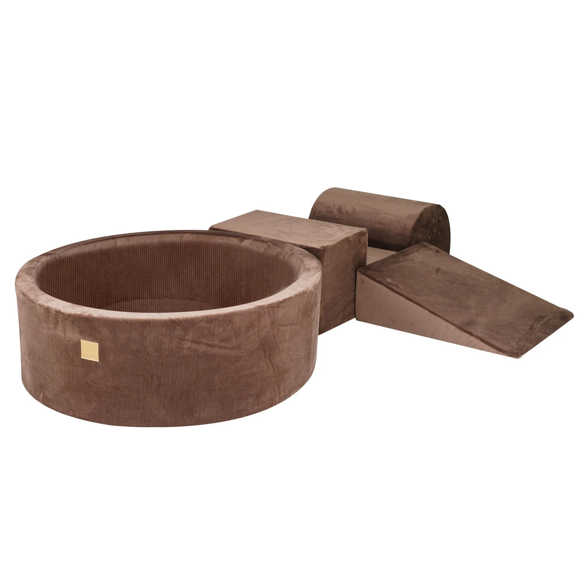 Juego de espuma Meowbaby de 3 elementos con piscina de bolas, 90 x 30 cm, 200 bolas, terciopelo certificado Manchester