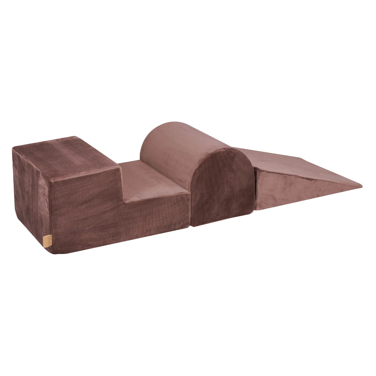 Meowbaby Pěnová Souprava na Hraní ze 3 Prvků Sametový Manšestr čokoládová Barva - Hrací Soupravy