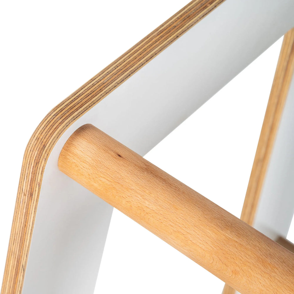 Marchepied de cuisine Meowbaby en contreplaqué pour enfants, style scandinave, blanc - Towers