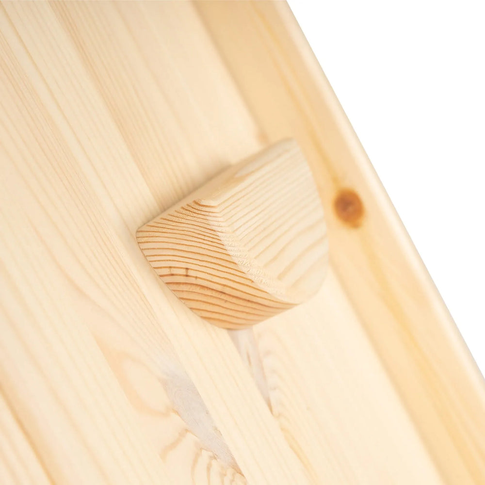 Meowbaby Scaletta 60x61cm Scivolo-Parete da Arrampicata 2 in 1 Set per Bambini in Legno Naturale - Pikler Triangle