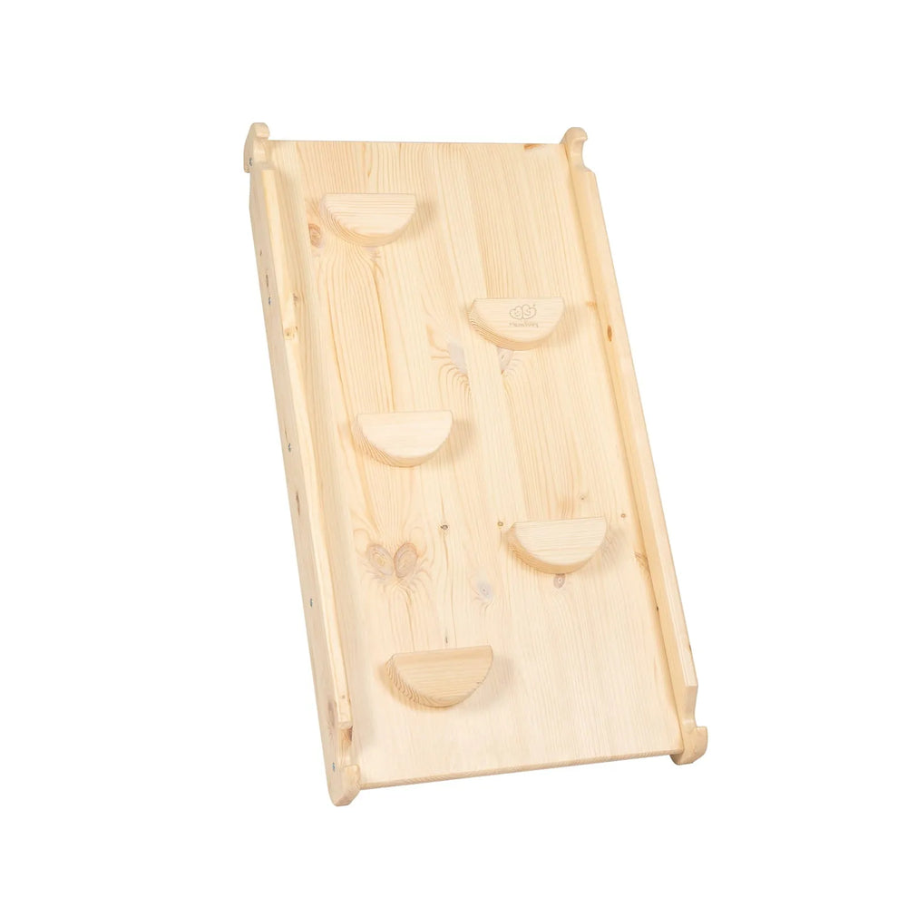 Meowbaby Scaletta 60x61cm Scivolo-Parete da Arrampicata 2 in 1 Set per Bambini in Legno Naturale - Pikler Triangle