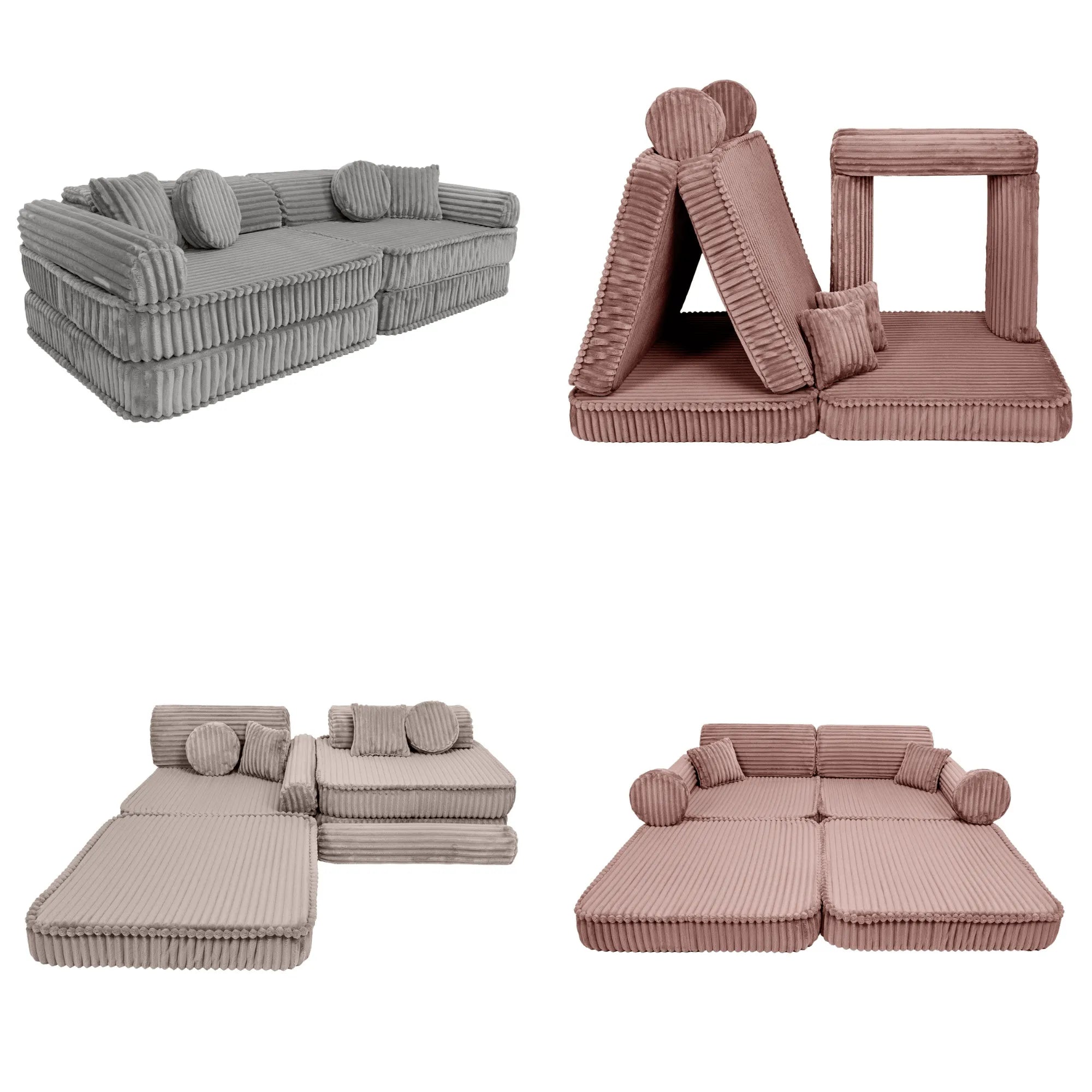 Modulárna Herná Pohovka – 10 Prvkov Churros - Sedacie Súpravy - Meowbaby