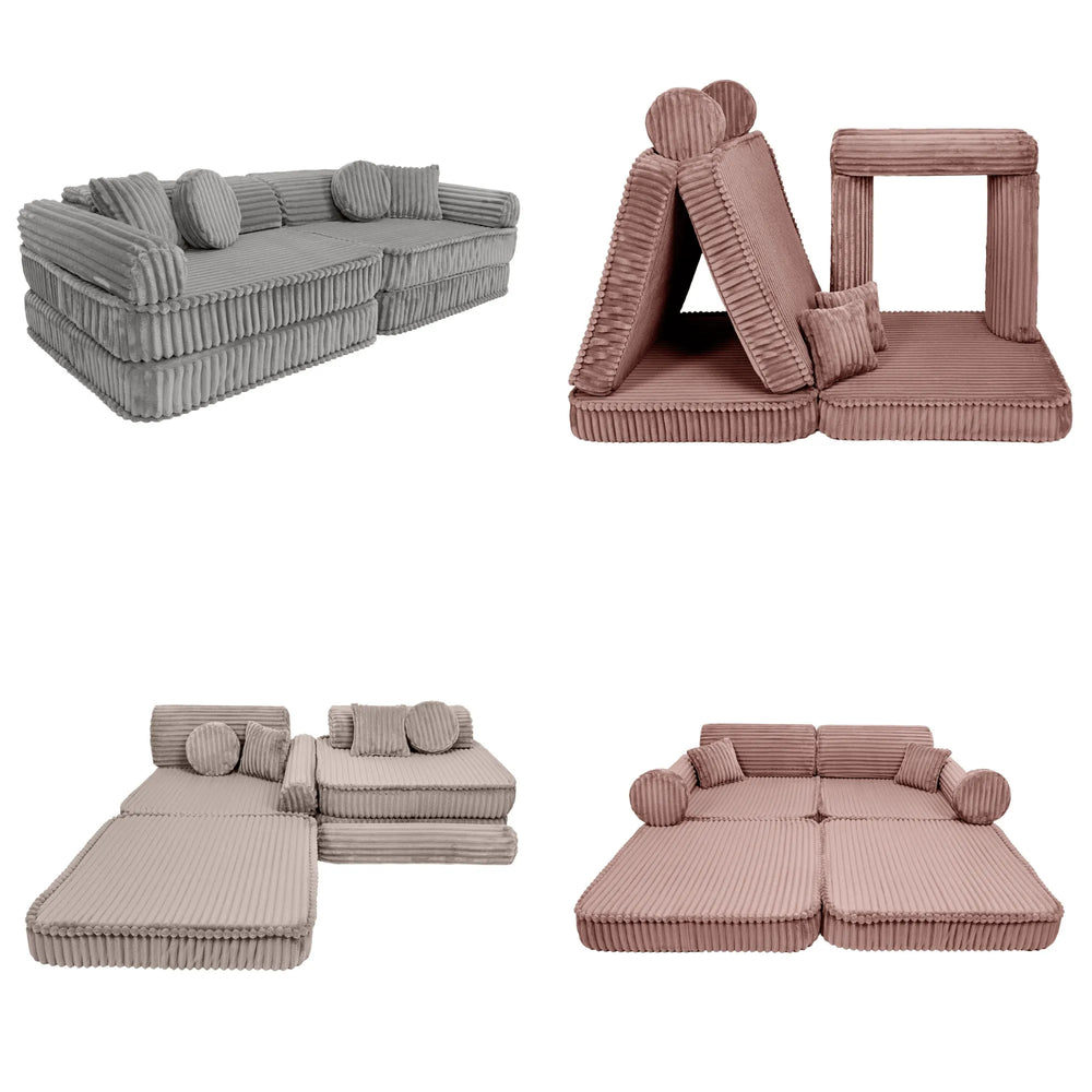 Modulárna Herná Pohovka – 10 Prvkov Churros - Sedacie Súpravy - Meowbaby