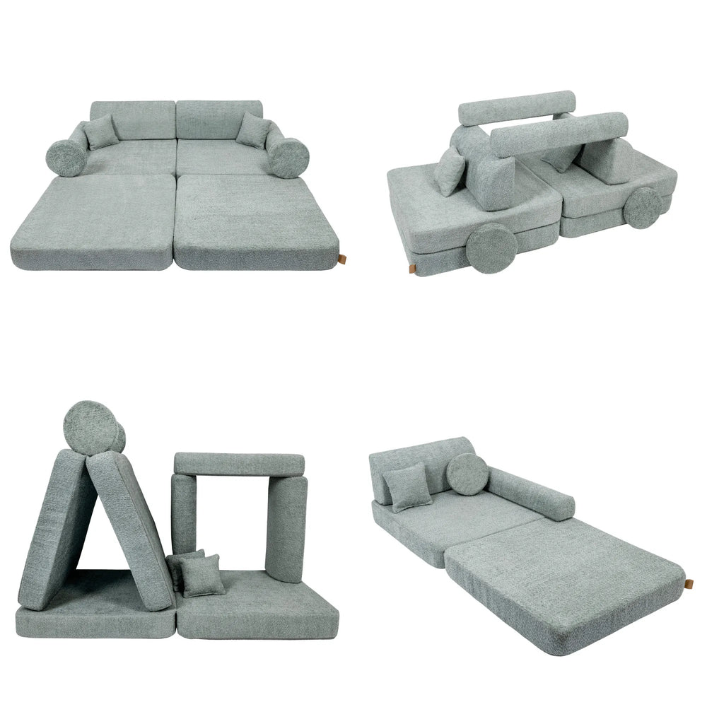 Modulárna Herná Pohovka – 8 Prvkov Boucle - Pohovky - Meowbaby