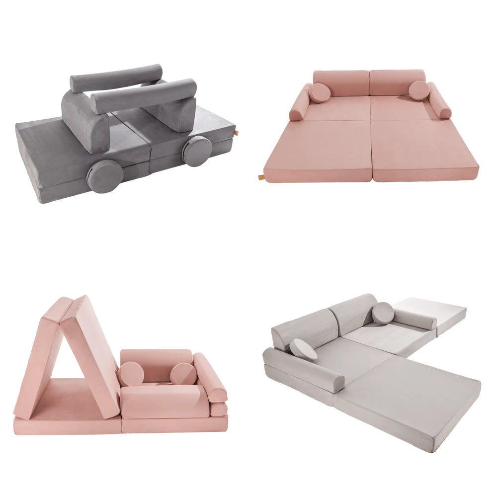 Modulárna Herná Pohovka – 8 Prvkov Slimcord - Sedacie Súpravy - Meowbaby
