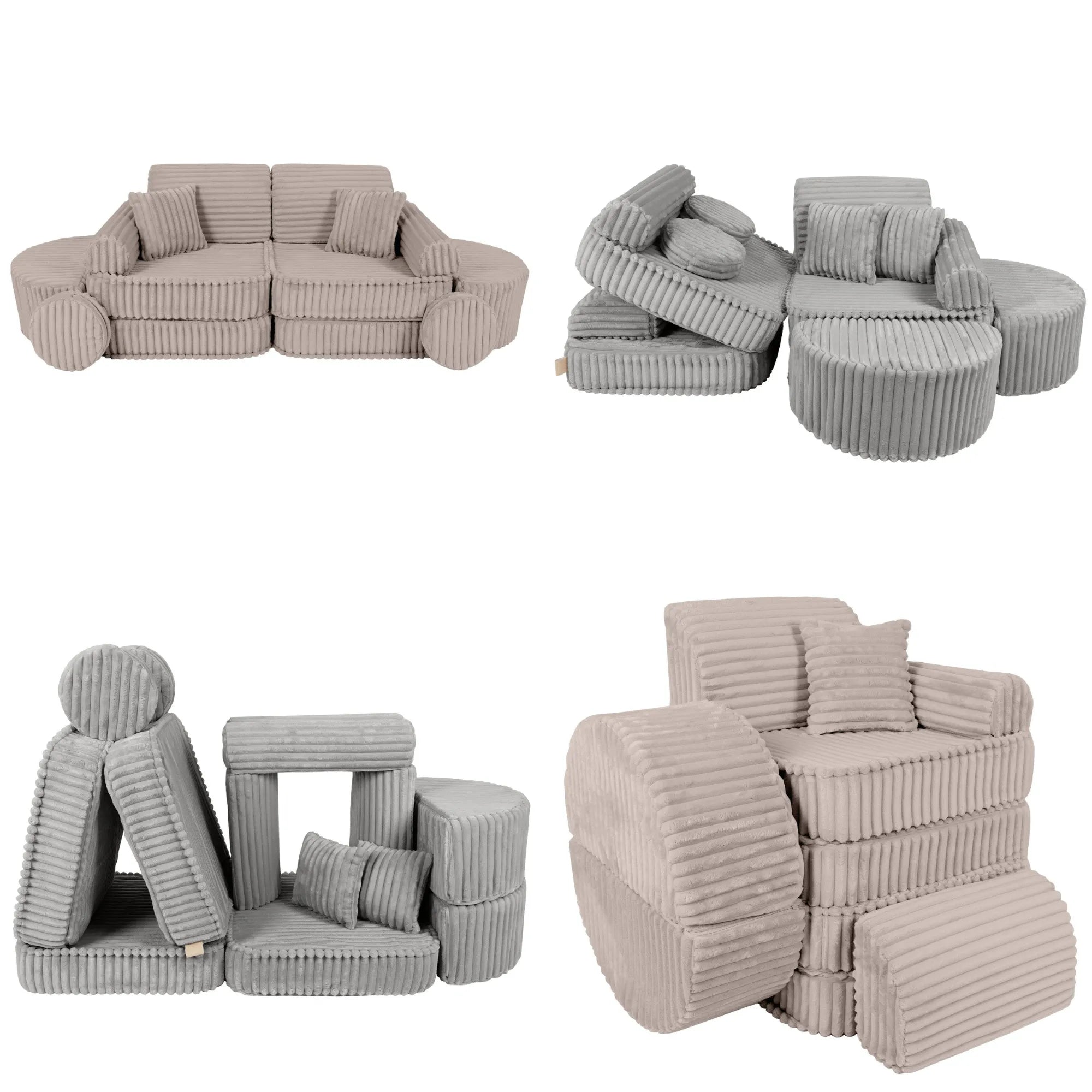 Modulárna Herná Pohovka Max - 12 Prvkov Churros - Sedacie Súpravy - Meowbaby