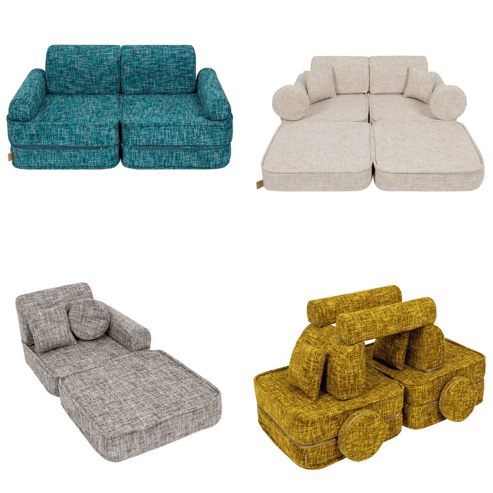 Modulárna Herná Pohovka Plus - 10 Prvkov Tangle - Sedacie Súpravy - Meowbaby