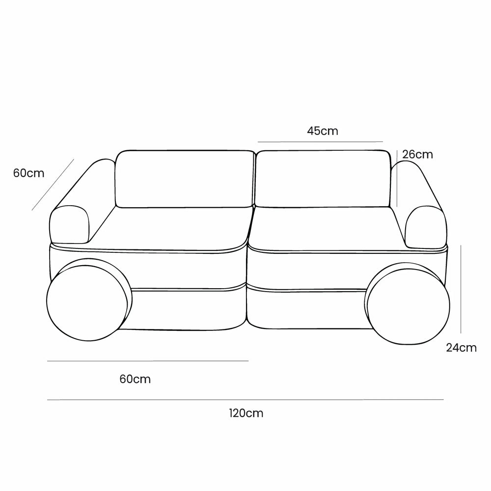 Modulárna Herná Pohovka Plus – 8 Elementov Mellow - Sedacie Súpravy - Meowbaby