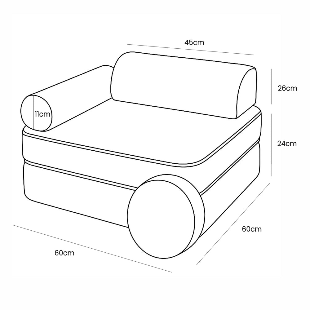 Modulové Kreslo pre Dieťa – 4 Prvky Mellow - Kreslá - Meowbaby