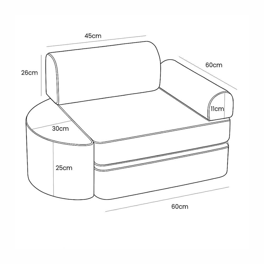 Modulové Kreslo pre Dieťa – 4 Prvky Outzy - Kreslá - Meowbaby