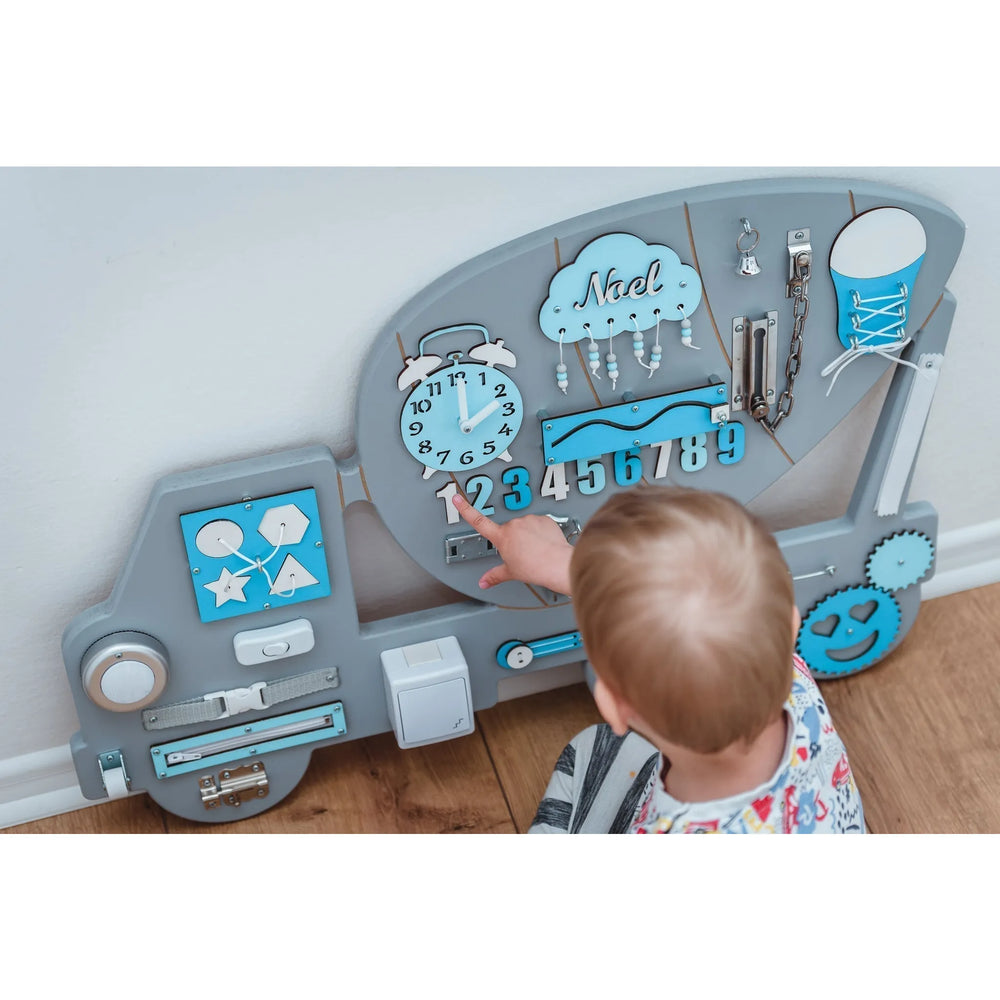 Lavagna Montessori in legno - Blu - Unlimitedkids