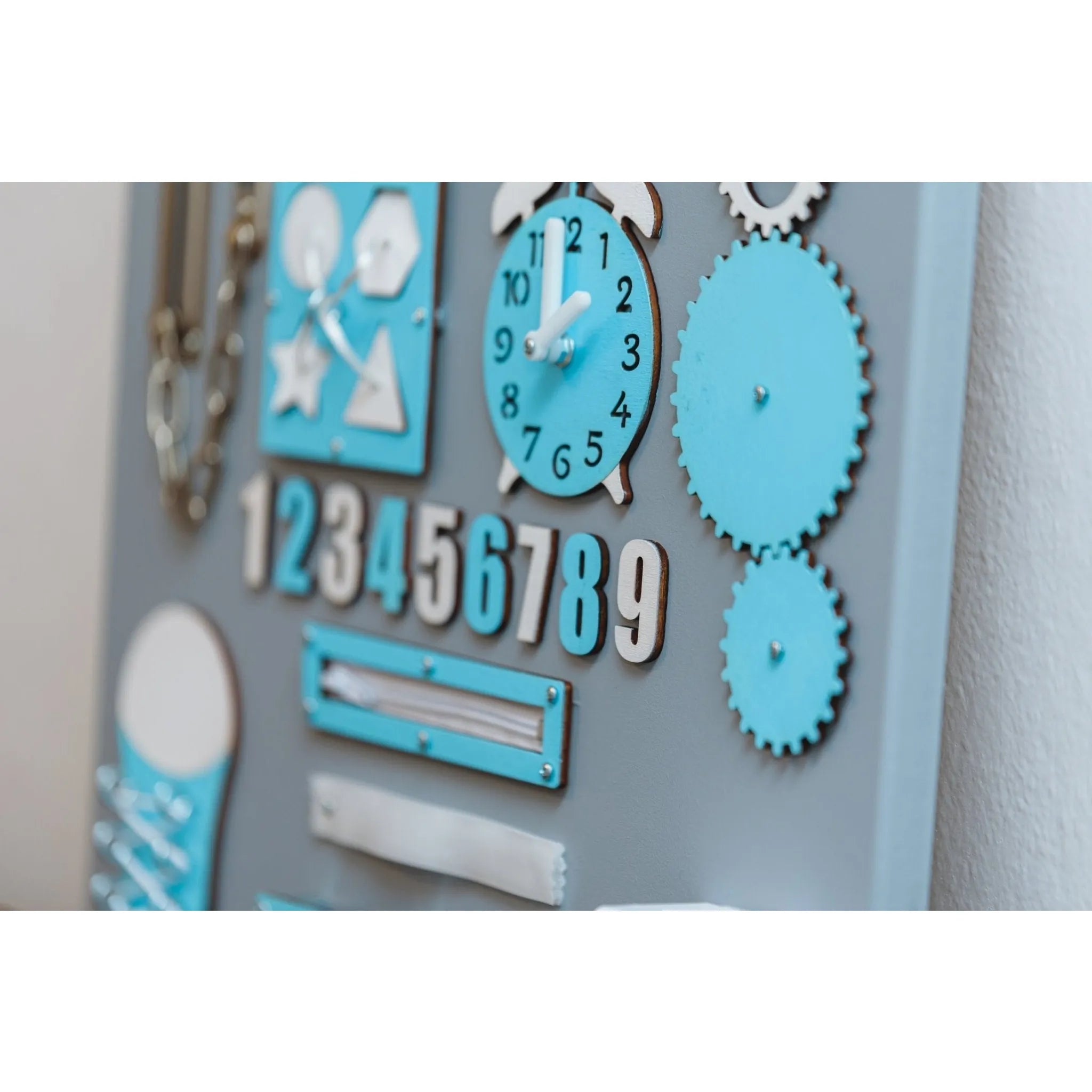 Montessori Holzbretthaus - Blau - Unlimitedkids