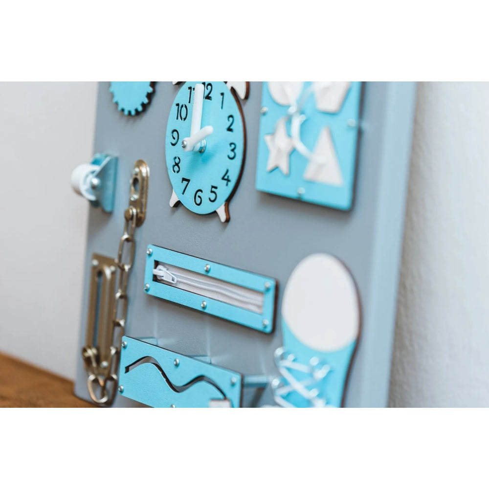 Montessori Holzbretthaus - Blau - Unlimitedkids