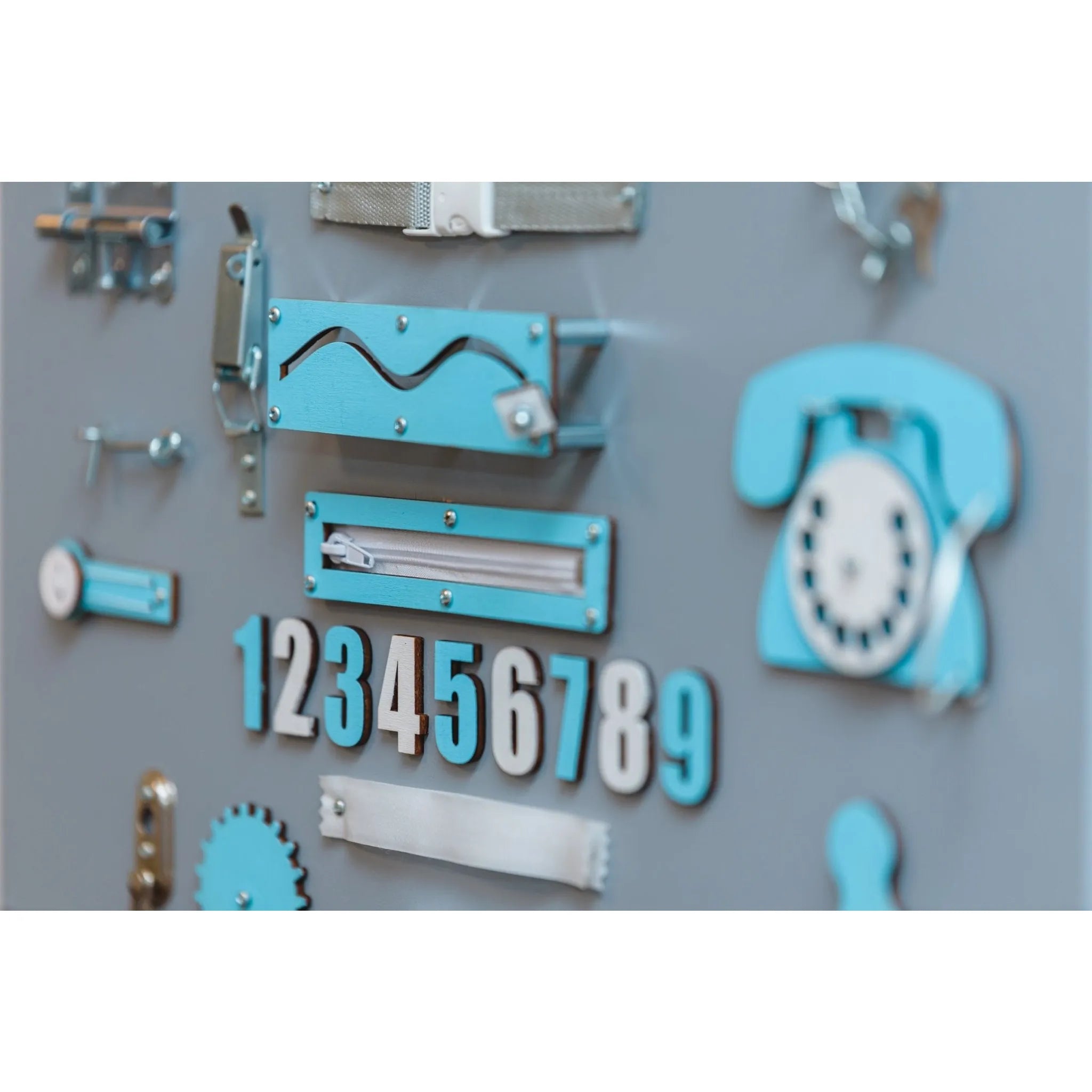 Montessori Holzbretthaus - Blau - Unlimitedkids