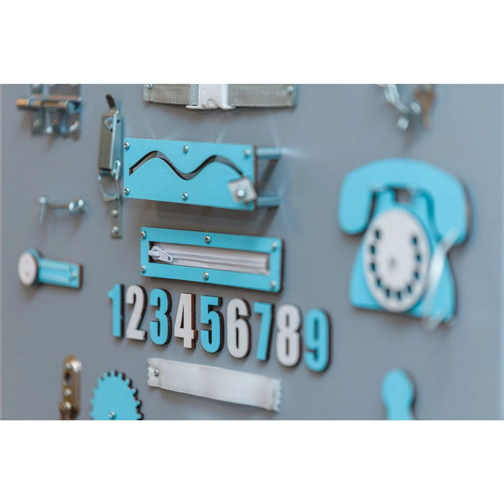 Montessori Holzbretthaus - Blau - Unlimitedkids