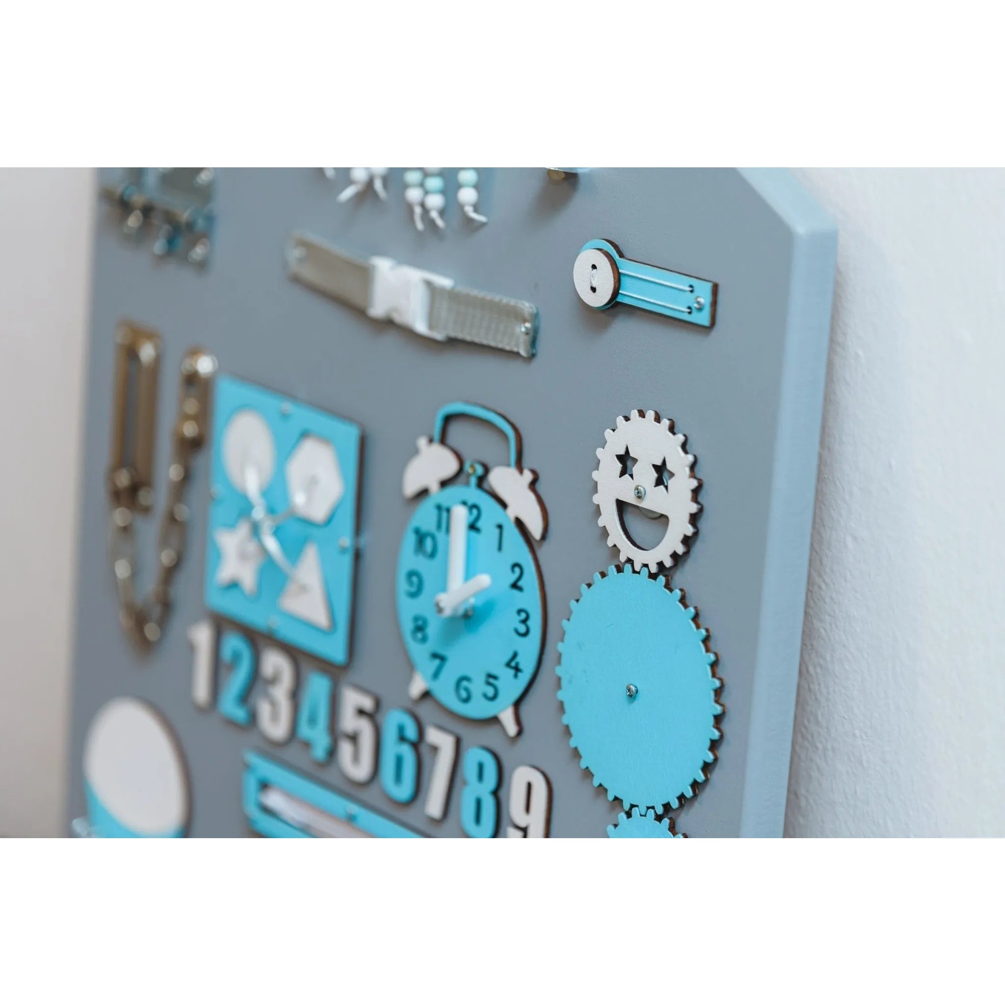 Montessori Holzbretthaus - Blau - Unlimitedkids