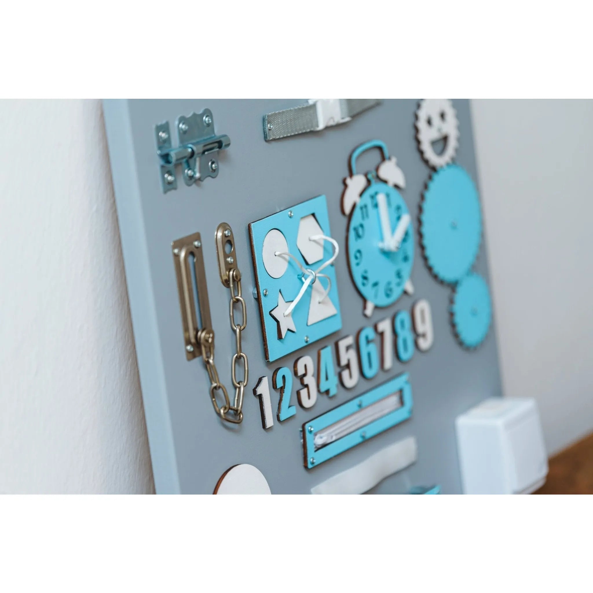 Montessori Holzbretthaus - Blau - Unlimitedkids