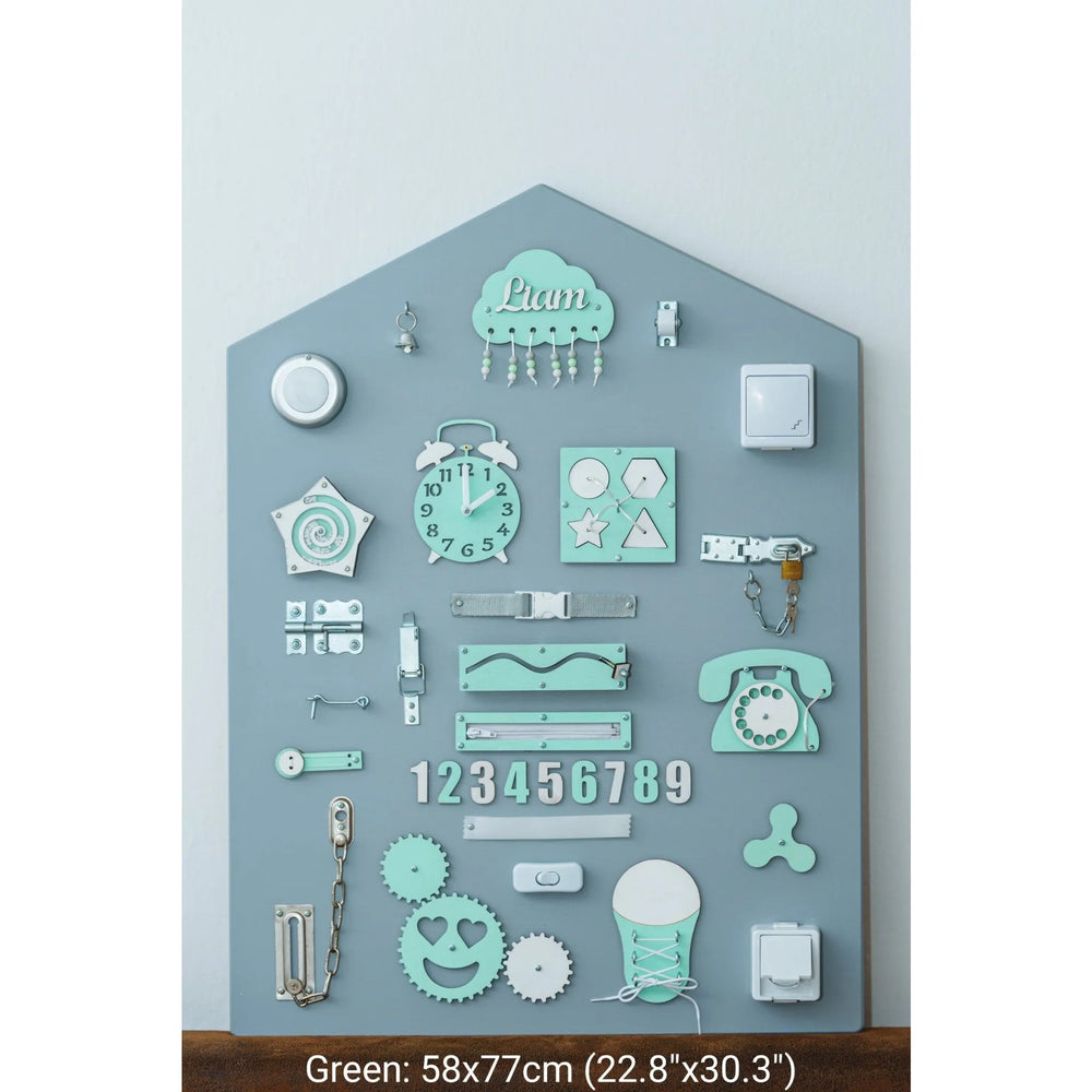 Montessori Holzbretthaus - Grün - Unlimitedkids