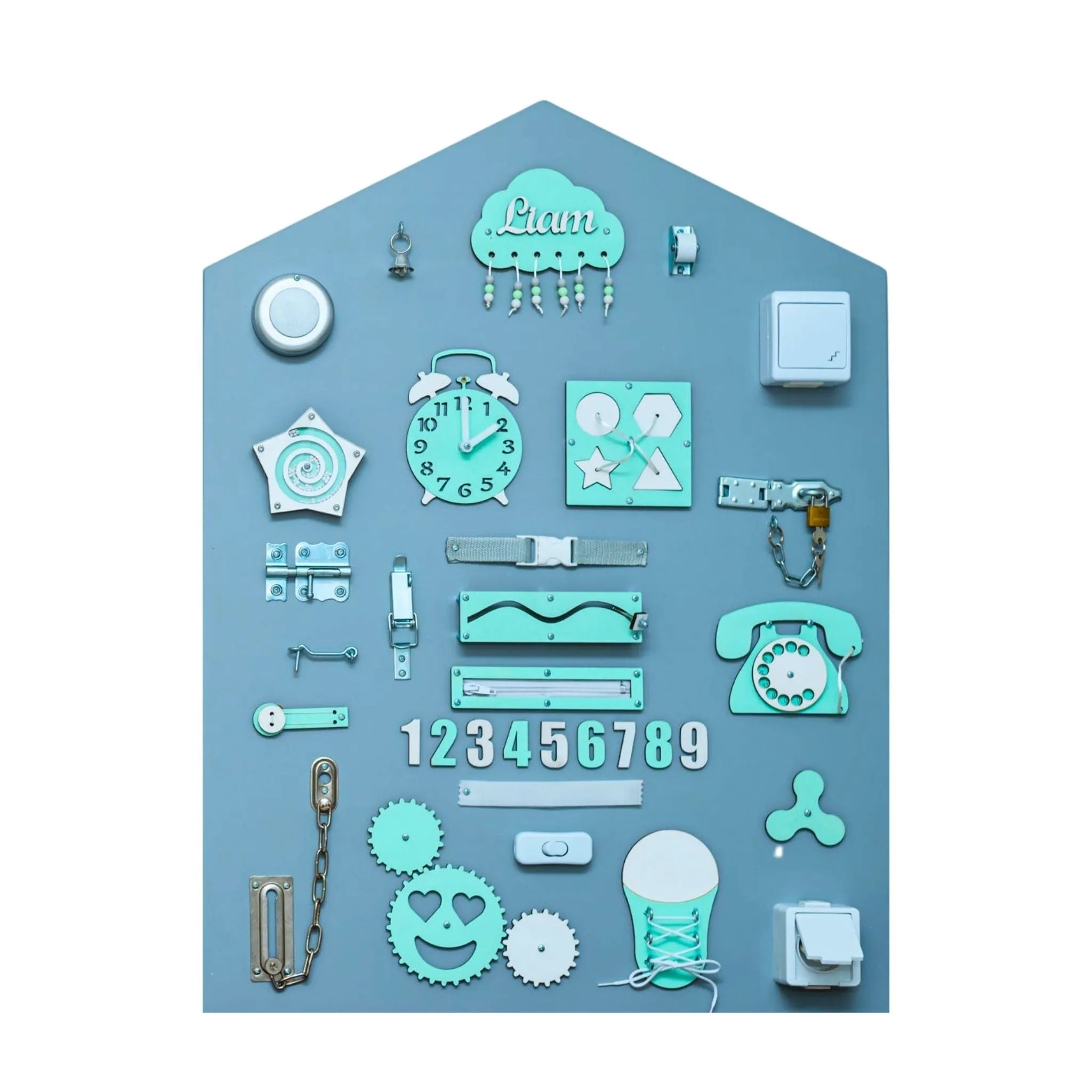 Montessori Holzbretthaus - Grün - Unlimitedkids