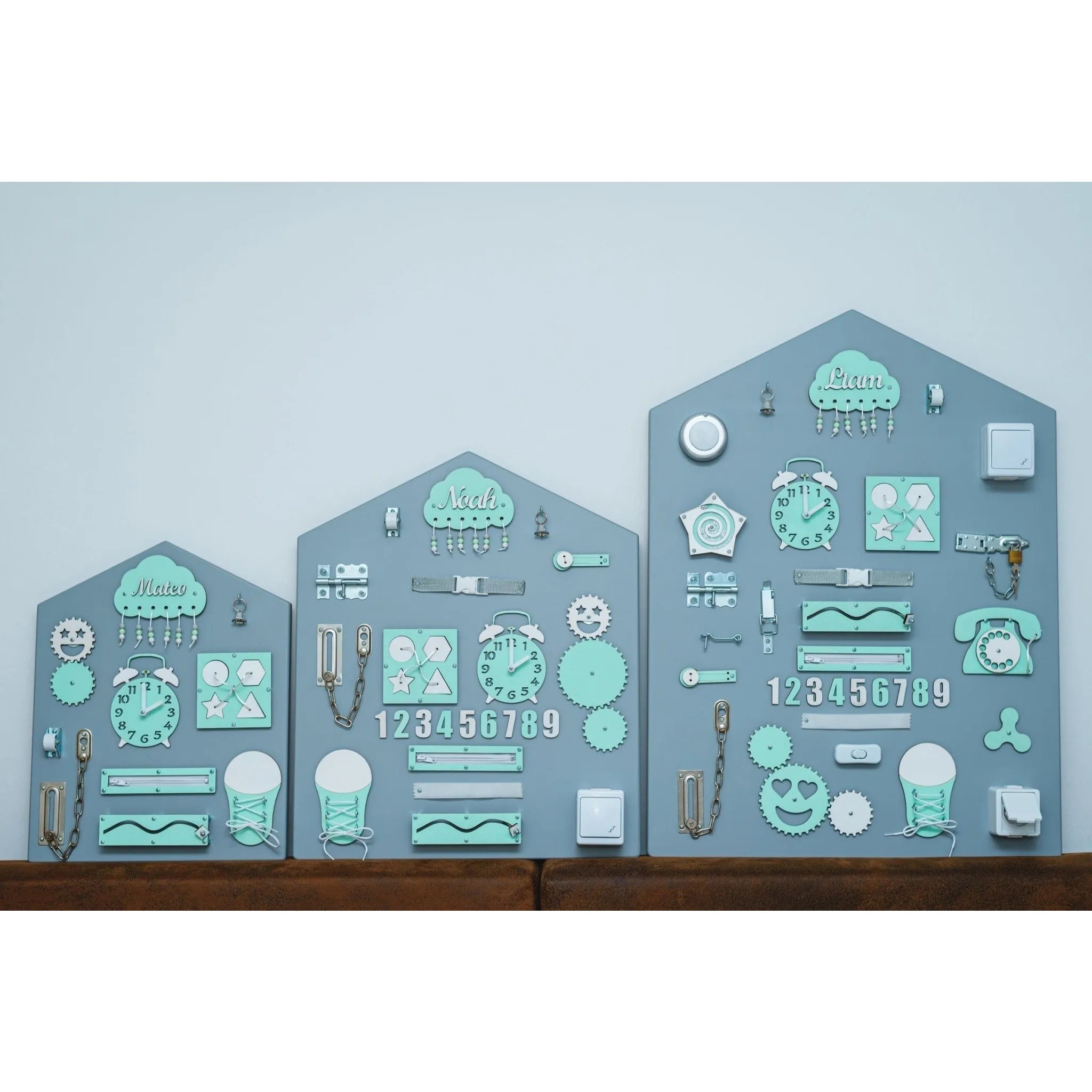 Montessori Holzbretthaus - Grün - Unlimitedkids