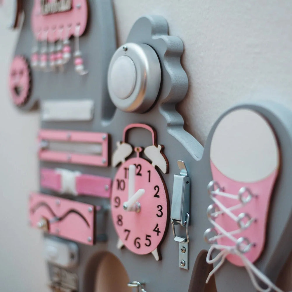 Tavola di legno Montessori Unicorno - Rosa - Unlimitedkids