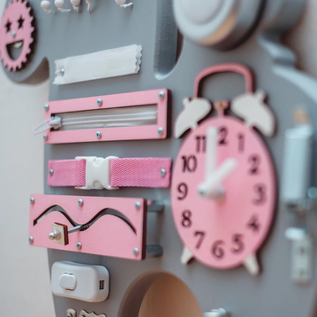 Tavola di legno Montessori Unicorno - Rosa - Unlimitedkids