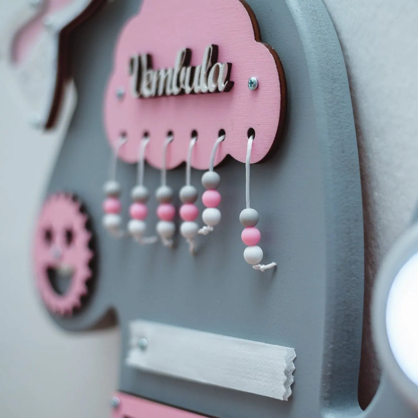 Tavola di legno Montessori Unicorno - Rosa - Unlimitedkids