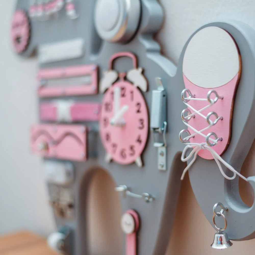 Tavola di legno Montessori Unicorno - Rosa - Unlimitedkids