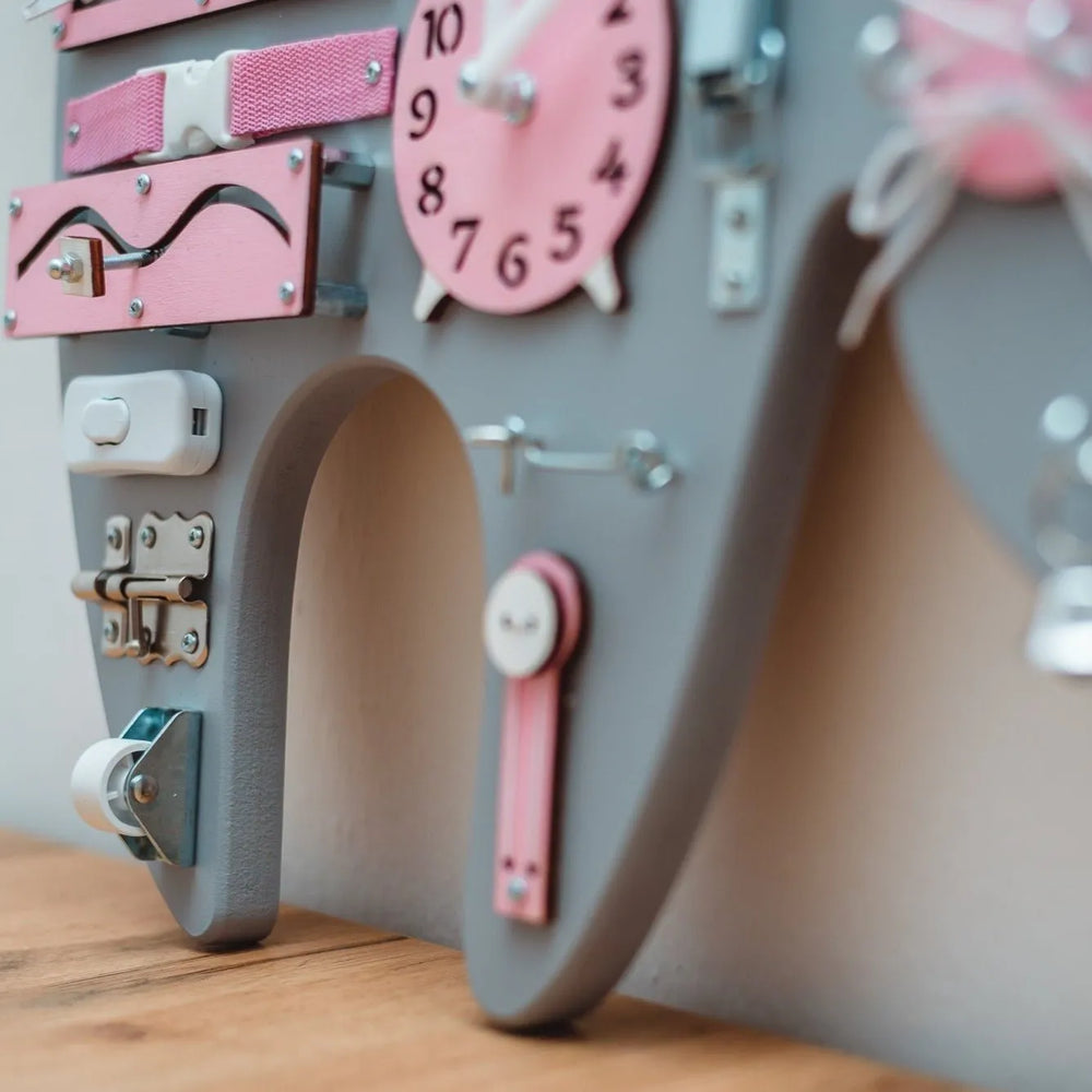 Tavola di legno Montessori Unicorno - Rosa - Unlimitedkids