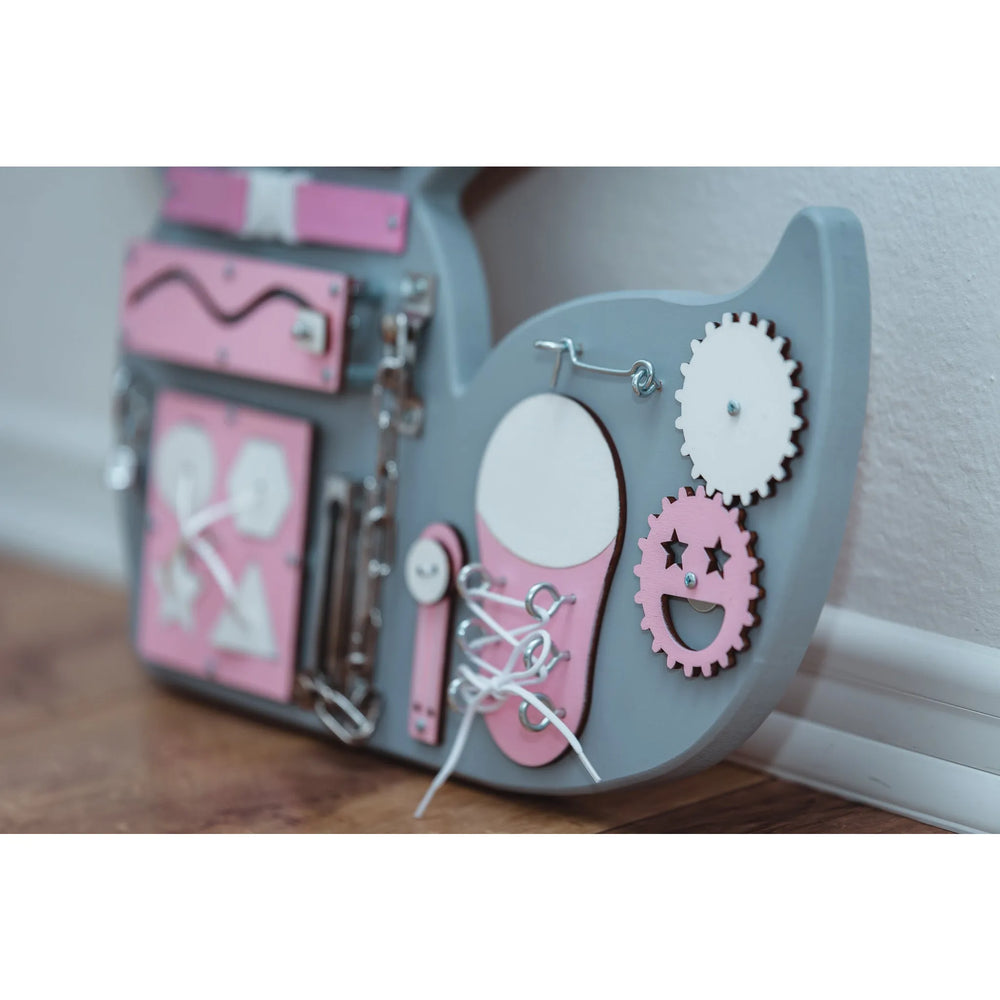 Montessori Wooden Board Fox - Pink - Unlimitedkids