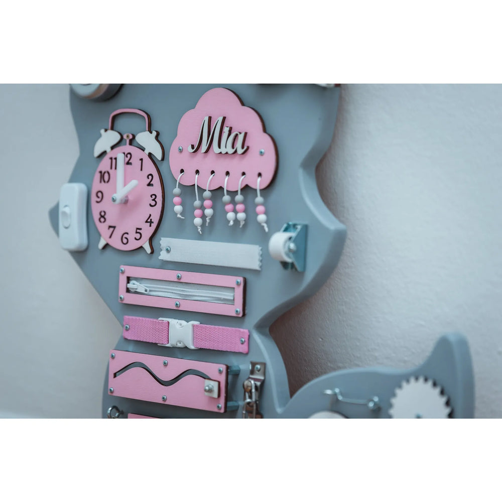 Montessori Wooden Board Fox - Pink - Unlimitedkids