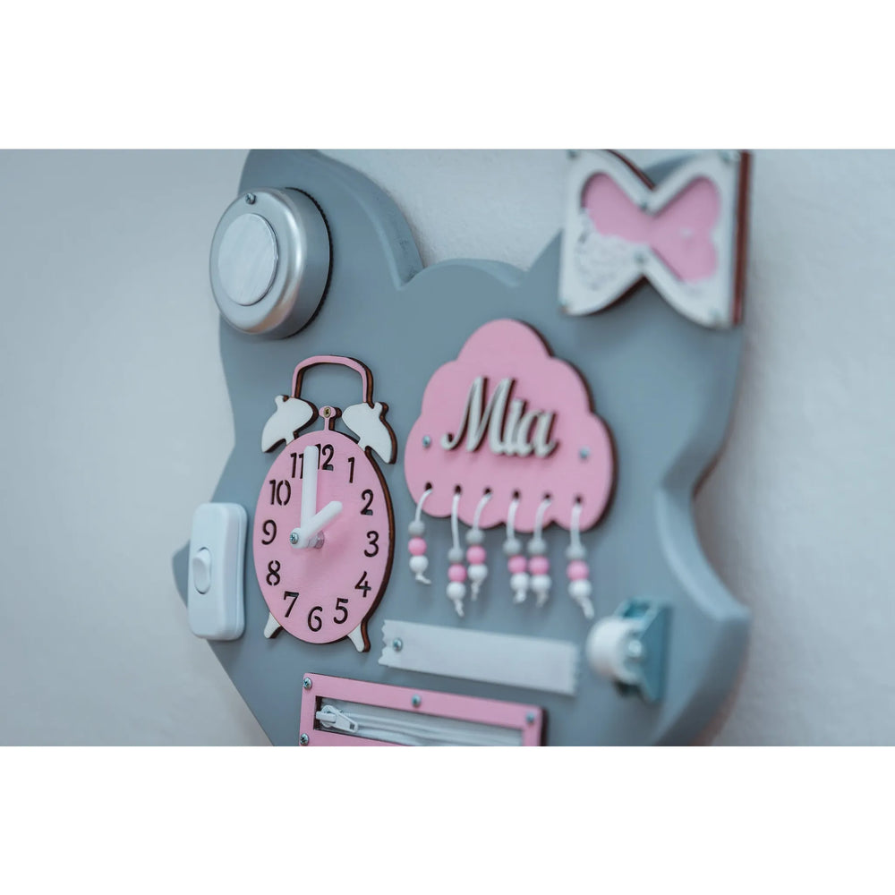 Montessori Wooden Board Fox - Pink - Unlimitedkids