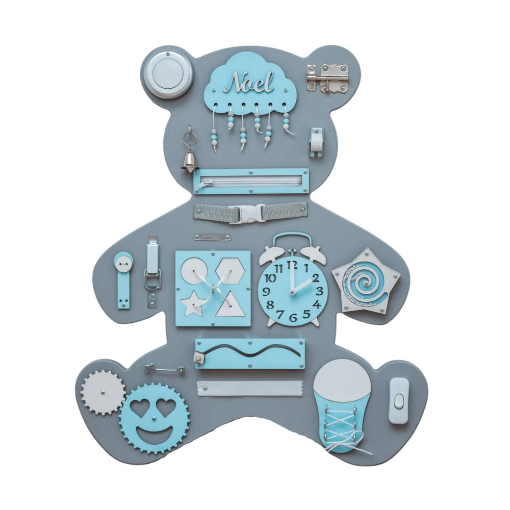 Montessori Wooden Board Bear - Blue - Unlimitedkids